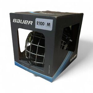 Bauer 2100 Hockey Helmet Combo CTC 1049042 Black Size M New Open Box